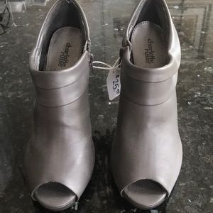 Charlotte Russe gray peep toe booties!